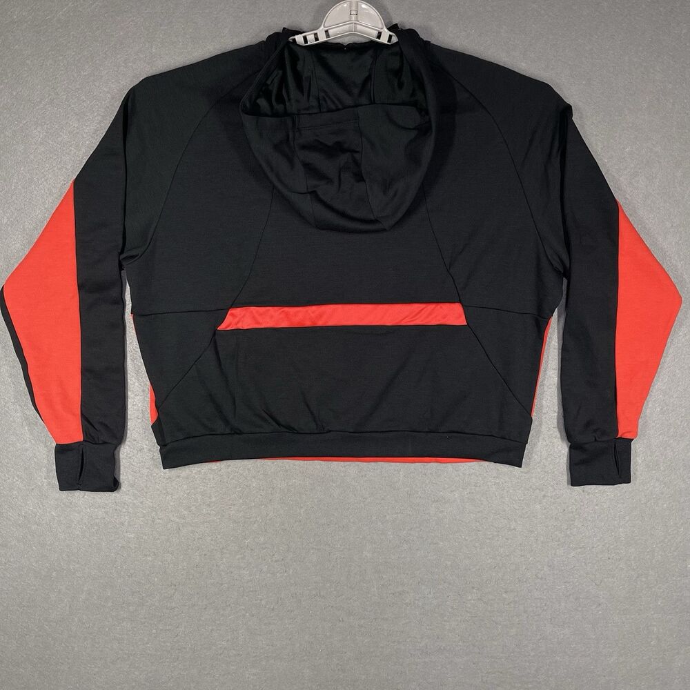 Portland Thorns Jacket Women XL Black Red Nike 1/2 Zip Cropped Hoodie Colorblock - Picture 7 of 11
